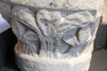 Stone capital of bird at Old Mellifont Abbey museum. Ireland.