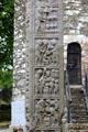 Biblical story carvings on West high cross at Monasterboice. Ireland.