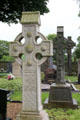 Modern Celtic crosses at Monasterboice. Ireland.