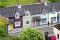 Colorful row houses seen from Trim Castle. Trim, Ireland