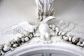 Plasterwork eagle with garland by Filippo Lafranchini at Castletown House. Ireland.