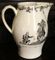 Creamware pitcher marking repeal of Vestry Act which limited religious rights at Castletown House. Ireland.