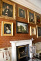 Painting collection in State Bedroom at Castletown House. Ireland.