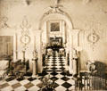 Historic photo showing stairwell room when Conolly family resided at Castletown House. Ireland.