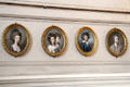Collection of Pastel portraits by Hugh Douglas Hamilton at Castletown House. Ireland.