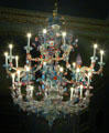 Murano colored-glass chandelier from Venice in Long Gallery at Castletown House. Ireland.