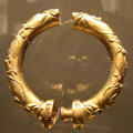 Gold torus from Derry at National Museum of Ireland Archaeology. Dublin, Ireland.