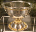 Gilded silver chalice from Derrynaflan, Tipperary at National Museum of Ireland Archaeology. Dublin, Ireland