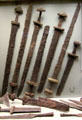 Viking iron swords found in Dublin burials at National Museum of Ireland Archaeology. Dublin, Ireland.