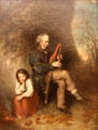 Blind Piper painting by Joseph Haverty at National Gallery of Ireland. Dublin, Ireland.