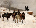 Group of Cavalry in Snow: Moreau & Dessoles before French victory over Austrians in Battle of Hohenlinden painting by Ernest Meissonier at National Gallery of Ireland. Dublin, Ireland.
