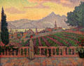 Terrace, Saint-Tropez painting by Paul Signac at National Gallery of Ireland. Dublin, Ireland.