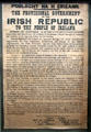 Original poster declaring Irish Republic at start of Easter Rising at Kilmainham Gaol Museum. Dublin, Ireland.