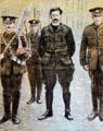 Graphic of Eamon de Valera, first Irish Republican President at Little Museum of Dublin. Dublin, Ireland.