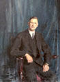 Irish President Éamon de Valera portrait by Sean O'Sullivan at Aras an Uachtarain. Dublin, Ireland.