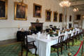 Portrait gallery used as State Dining Room at Dublin Castle. Dublin, Ireland.