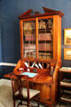 Antique drop front desk with bookcase at Emo Court. Ireland.