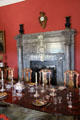 Dining room fireplace at Russborough House. Ireland.