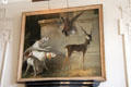 Indian Blackbuck with Pointers & Still Life painting 1745 by Jean Baptiste Oudry at Russborough House. Ireland.
