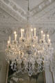 Crystal chandelier by Perry of London in entrance hall at Russborough House. Ireland.