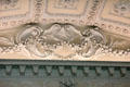 Detail of end piece of vaulted ceiling in style of Richard Castle in tapestry room at Russborough House. Ireland.