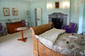 Bedroom with sleigh bed at Russborough House. Ireland.