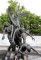 Children of Lir sculpture symbolizing rebirth & resurrection at Garden of Remembrance. Dublin, Ireland