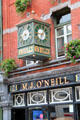 M.J. O'Neill pub street clock. Dublin, Ireland.