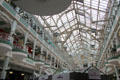 Interior of glasshouse structure of Stephen's Green Shopping Centre. Dublin, Ireland.