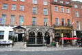Variety of entrance overhangs. Dublin, Ireland.