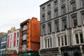 Dame St. commercial buildings at Sycamore St. Dublin, Ireland.