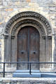 Original Romanesque doorway on southern transept Christ Church Cathedral. Dublin, Ireland.