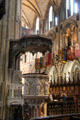 Pulpit & choir at St Patrick's Cathedral. Dublin, Ireland.