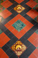 Antique floor tiles at St Patrick's Cathedral. Dublin, Ireland.