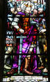 King Cormac of Cashel stained glass windows at St Patrick's Cathedral. Dublin, Ireland.