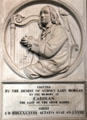 Monument to Carolan, last of Irish Bards, with harp at St Patrick's Cathedral. Dublin, Ireland.