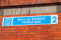 Temple Bar street sign. Dublin, Ireland.