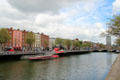 River Liffey looking toward O'Connell Street bridge from west. Dublin, Ireland.