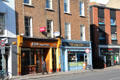 Shops along Baggot St. near Merrion Square. Dublin, Ireland.