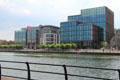 Modern office buildings on City Quai of River Liffey. Dublin, Ireland.