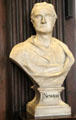 Bust of Sir Isaac Newton, English physicist at Old Trinity Library. Dublin, Ireland.