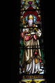 Stained glass window dedicated to St Cornelius in St Mary's Church, Dingle. Dingle, Ireland.