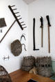 Tools used by fishers on Blasket Islands at Great Blasket Centre museum on Dingle Peninsula. Ireland.
