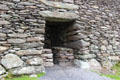 Entrance via narrow defensive passageway into Staigue fort on Ring of Kerry. Ireland.