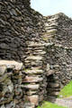 Detail of thick walls, built without mortar, of Staigue Fort on Ring of Kerry. Ireland