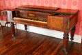 Square baby grand piano in drawing room at Derrynane House. Ireland.