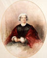 Watercolor of Ellen Fitzsimon née O'Connell by Edward Hayes at Derrynane House. Ireland.