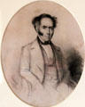 Christopher Fitzsimon, son-in-law of Daniel O'Connell pencil sketch by unknown at Derrynane House. Ireland.