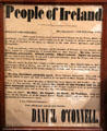 Proclamation to People of Ireland from Daniel O'Connell urging only non-violent demonstrations for repeal of Act of Union & an independent Ireland at Derrynane House. Ireland.