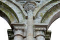 Nave arch carvings at Boyle Abbey. Knocknashee, Ireland.
